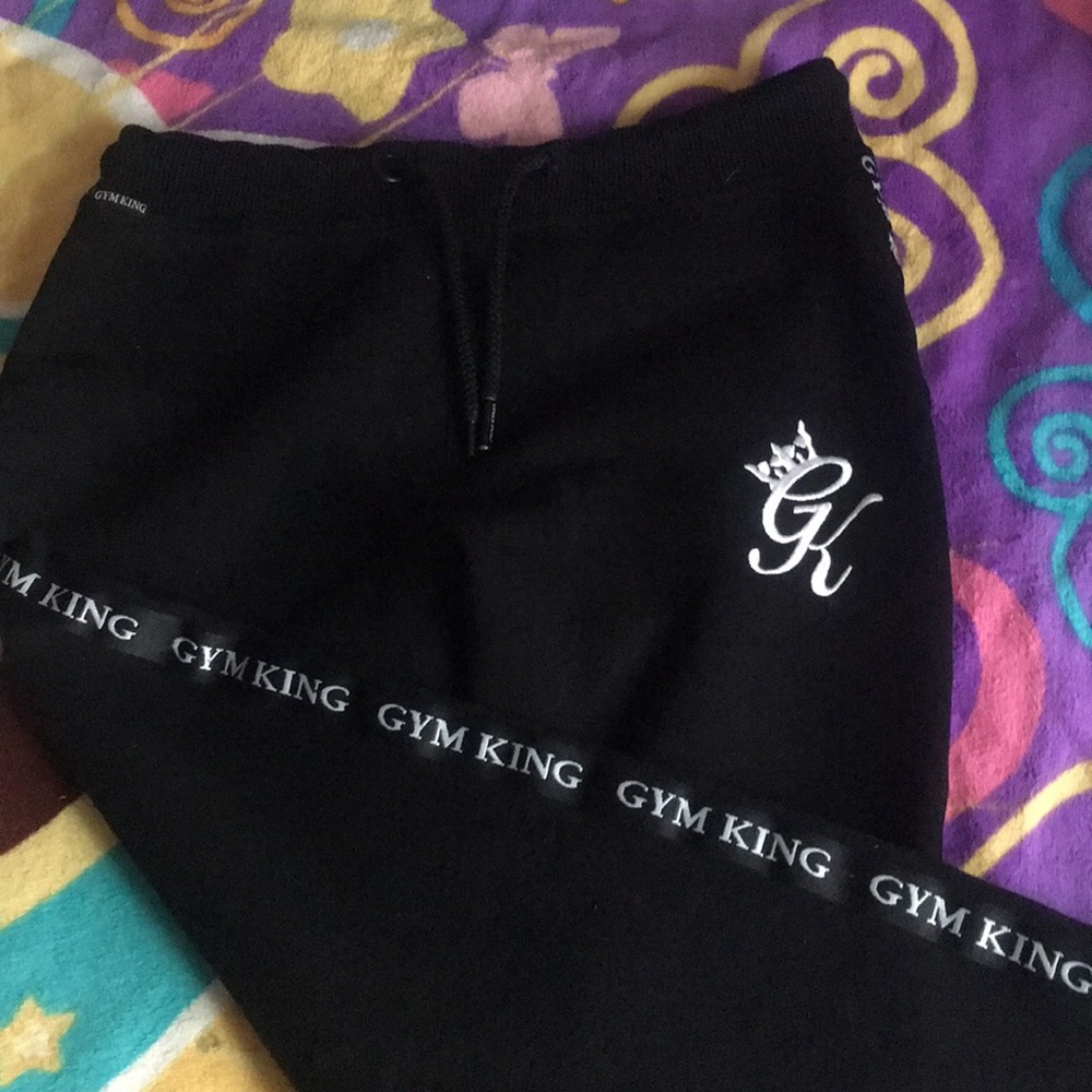 These are some black sweats (gym king)